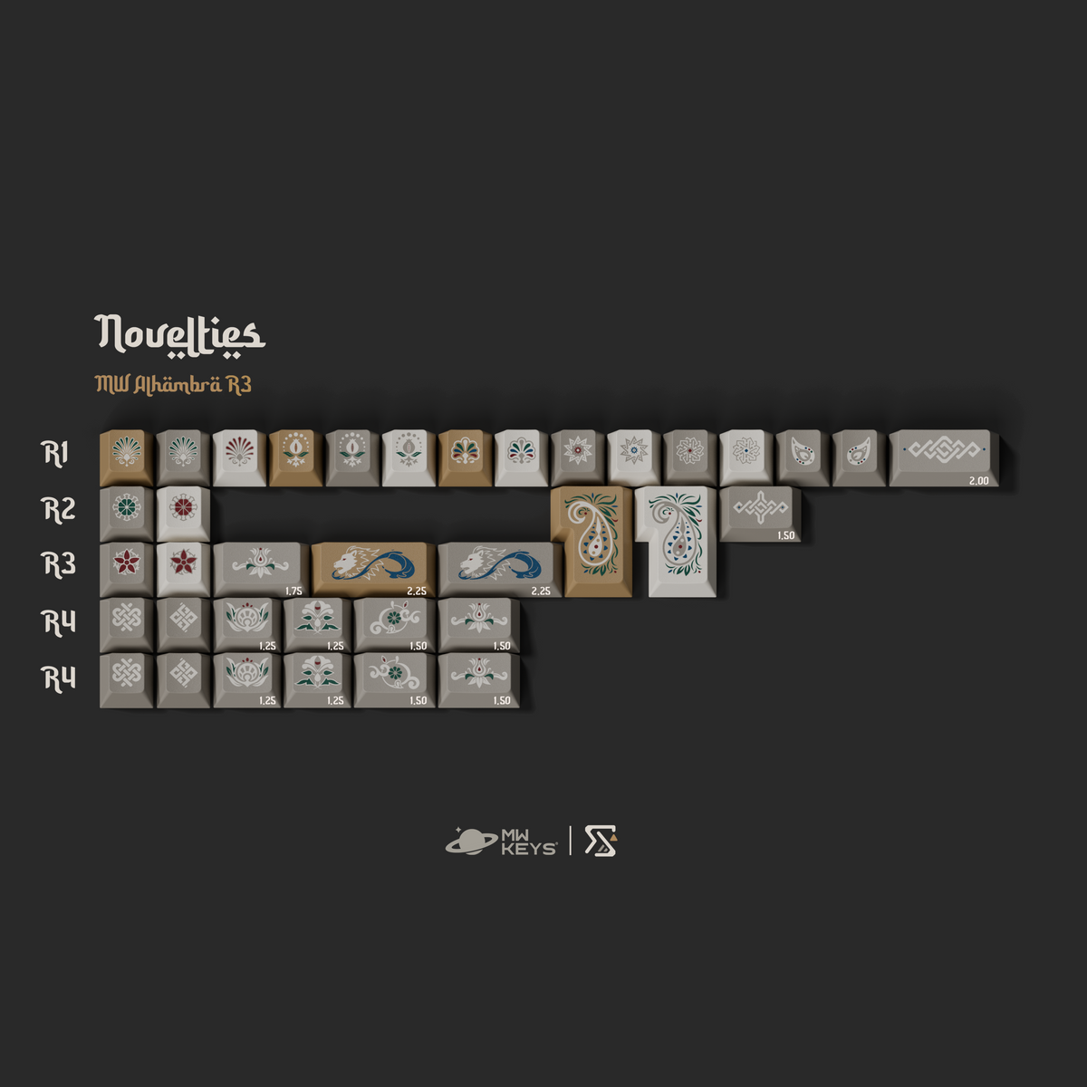 【予約注文】MW Alhambra R3 ABS Keycaps【キーキャップセット】