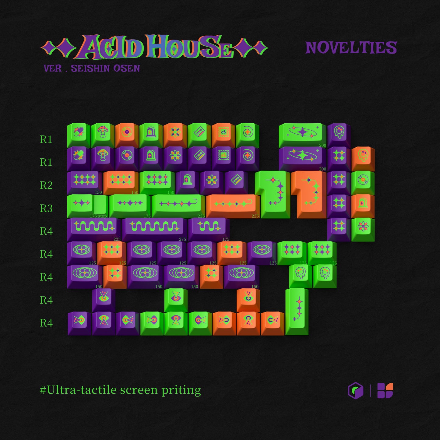 【GB】KBS Acid House  Double-Shot ABS Keycaps