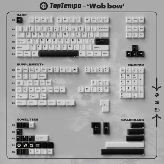 BOW ( Black On White ) Keycap 【キーキャップセット】